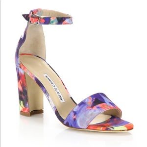 [manolo blahnik] printed block heels